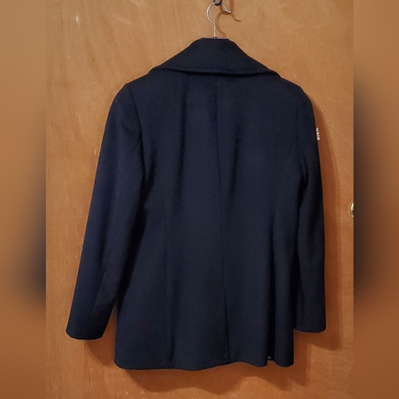 Calvin Klein 8 Black Wool Coat - Picture 2 of 5